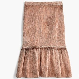 NWT Collection rose-gold fluted skirt, Size 0